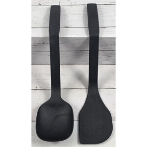 Ninja 15" Long Handle Angled Spoon & Spatula in Black, Replacement Utensils